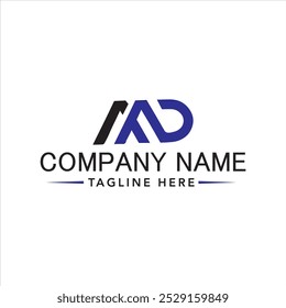 Diseño de Vector de logotipo de letra MD, Arte vectorial de logotipo de nombre MD, logotipo de letra MD con nombre de empresa