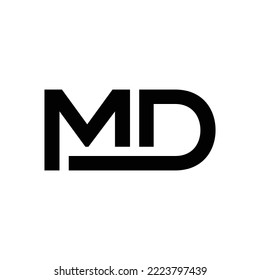 Marca de letra MD marca de logotipo abstracto - diseño de logotipo