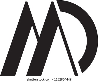 md letter vector logo