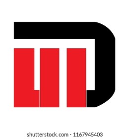 md letter vector logo. dm letter vector logo
