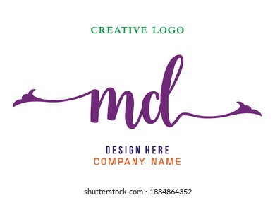 MD lettering logo is simple, easy to understand and authoritative