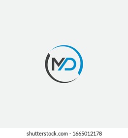 MD logo design and sign