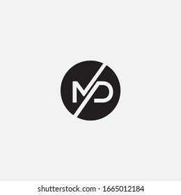 MD logo design and sign