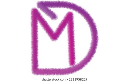 MD Logo Design Template Vector Graphic Branding Element.