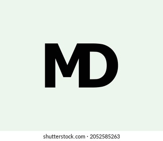 MD logo design vector template