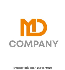 md logo icon design template sign