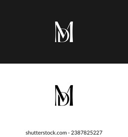 MD logo. M D design. White MD letter. MD, M D letter logo design. Initial letter MD linked circle uppercase monogram logo. M D letter logo vector design. 
