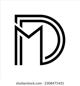 MD logo, Vector, Initial modern, Symbols icon eps.10