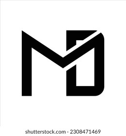 MD logo, Vector, Initial modern, Symbols icon eps.10
