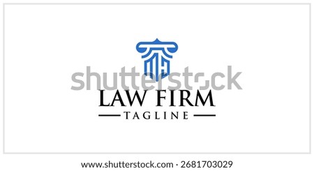 MD or MH law logo design inspiration	