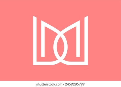 MD monogram logo design, letter,   icon, symbol, initial. The beauty logo is suitable for apparel, high end fashion store, jewellery, interior designer or other premium service brand identity.