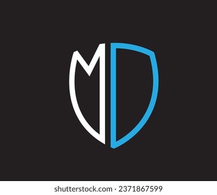 MD new letter logo design 
