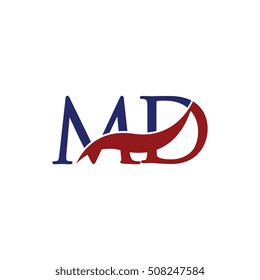 MD Swoosh Logo Vector