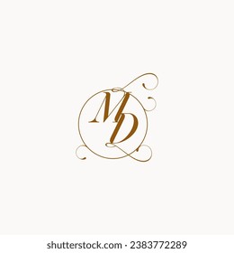 MD uniquely wedding logo symbol of your marriage and you can use it on your wedding stationary