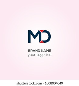 MD vector logo design, MD Creative logo design