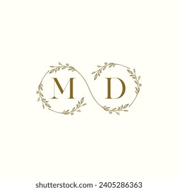 MD wedding infinity in elegant monogram with high quality professional design that will print well