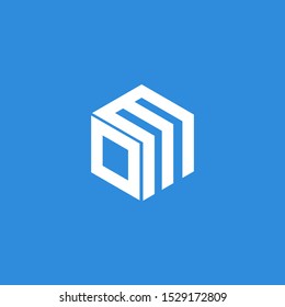MD, WO, MP letter vector logo abstract