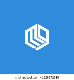 MD, WO, MP letter vector logo abstract