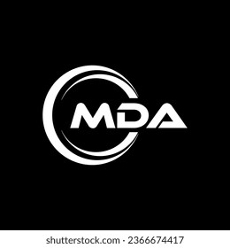 MDA Logo Design, Inspiration for a Unique Identity. Modern Elegance and Creative Design. Watermark Your Success with the Striking this Logo.
