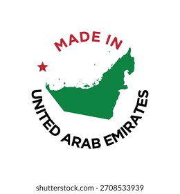 in uae Etikettenstempel mit Karte