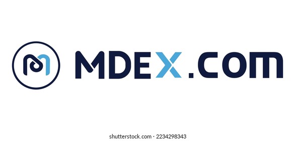 Mdex (MDX) cryptocurrency logo and symbol vector graphics illustrations template svg