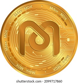 mdex (MDX) currency coin isolated.Digital finance exchange concept. svg