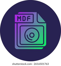 MDF Glyph Circle Gradient Icon