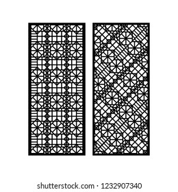 MDF Grill or Jali design graphic for cutting