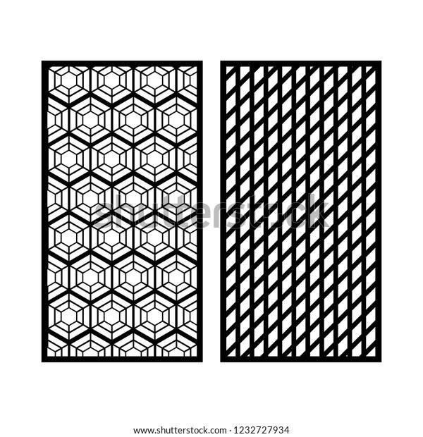 Mdf Grill Jali Design Graphic Cutting Stock Vector Royalty