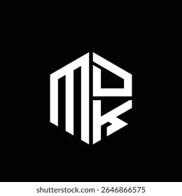 
MDK-Logo MDK-Symbol MDK-Monogramm MDK-Buchstabe minimalistisch Circle flach Einzigartiges modernes abstraktes Logo-Design.