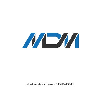 MDM Alphabet letters Initials Monogram Logo Design Vector Template.