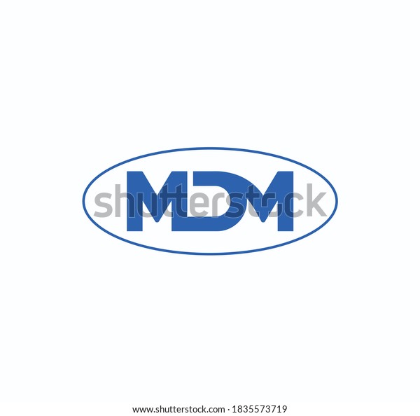 Mig prøve tack Mdm Company Monogram Oval Shape Mdm Stock Vector (Royalty Free) 1835573719