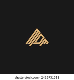 MDM triangle letter logo design on black background, MDM creative initials letter logo concept,
