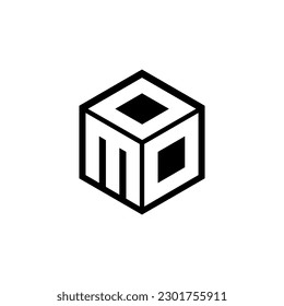 Logo-Design des MDO-Briefes in Abbildung. Vektorlogo, kalligraphische Designs für Logo, Poster, Einladung, etc.