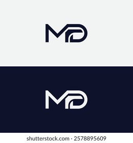 mdr typography letter monogram logo design