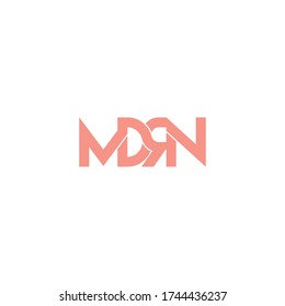 diseño original del logotipo del monograma de la letra mdrn