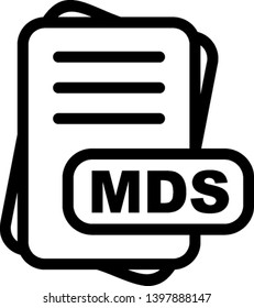  MDS File Format Icon  For Your Project
