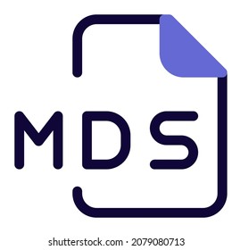 The MDS file format is used to store information relating to the formatting of a CD or DVD