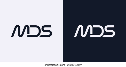 MDS-Brief originelles kreatives, modernes Logo-Design.