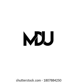 mdu letter original monogram logo design