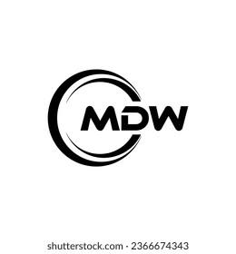 MDW Logo Design, Inspiration for a Unique Identity. Modern Elegance and Creative Design. Watermark Your Success with the Striking this Logo.