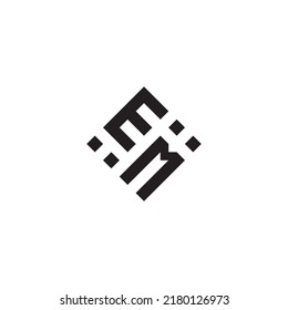 ME abstract geometric concept logo in high quality professional design that will be best for street style