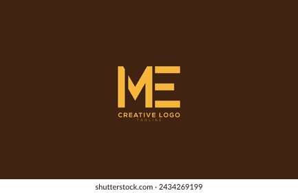 ME Abstract initial monogram letter alphabet logo design