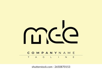 ME abstract letter design. Modern Business Logo Design With Abstract Typography and Contemporary Style