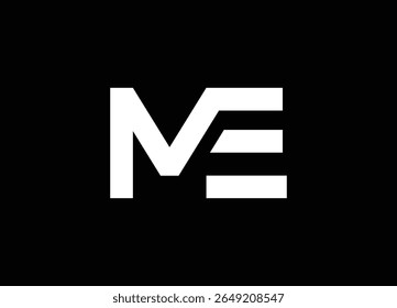 ME Abstract Letters Logo Monogram