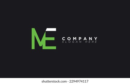 ME Alphabet letters Initials Monogram logo EM, M and E
