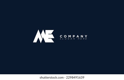 ME Alphabet letters Initials Monogram logo EM, M and E