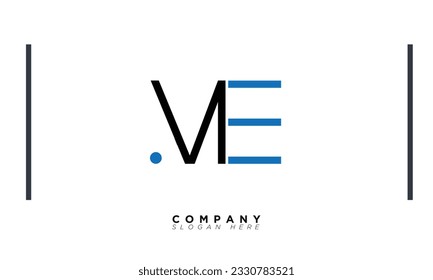 ME Alphabet letters Initial Monogram Logo EM, M und E