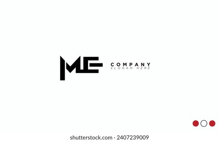 ME Alphabet letters Initials Monogram logo EM, M and E