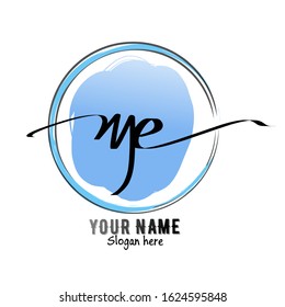 ME Beauty vector initial logo, handwriting logo of initial signature